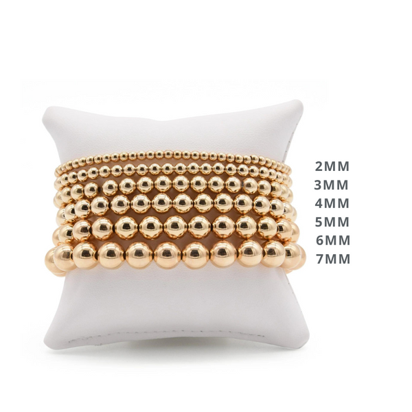 Gold Filled Stretch Bracelet (2-8mm)