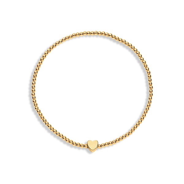 Amore Gold Filled Heart Charm Bracelet