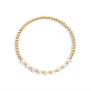 gold-filled beaded bracelet with pearls