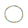 Emerald gemstone bracelet with gold filled beads