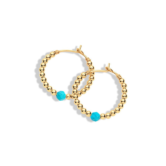 Izzy Gold Filled & Gemstone Hoop Earrings