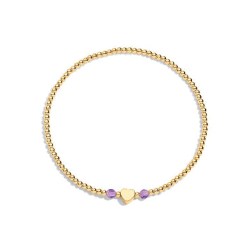 gold filled bracelet with gemstone