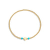 gold filled bracelet with turquoise gemstone