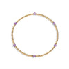 Gold filled beaded bracelet and amethyst gemstones