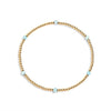 Gold filled beaded bracelet and aquamarine gemstones