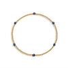 Gold filled beaded bracelet and sapphire gemstones