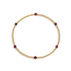 Gold filled beaded bracelet and garnet gemstones