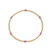 Gold filled beaded bracelet and pink tourmaline gemstones