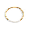 Gold filled beaded bracelet with pearls