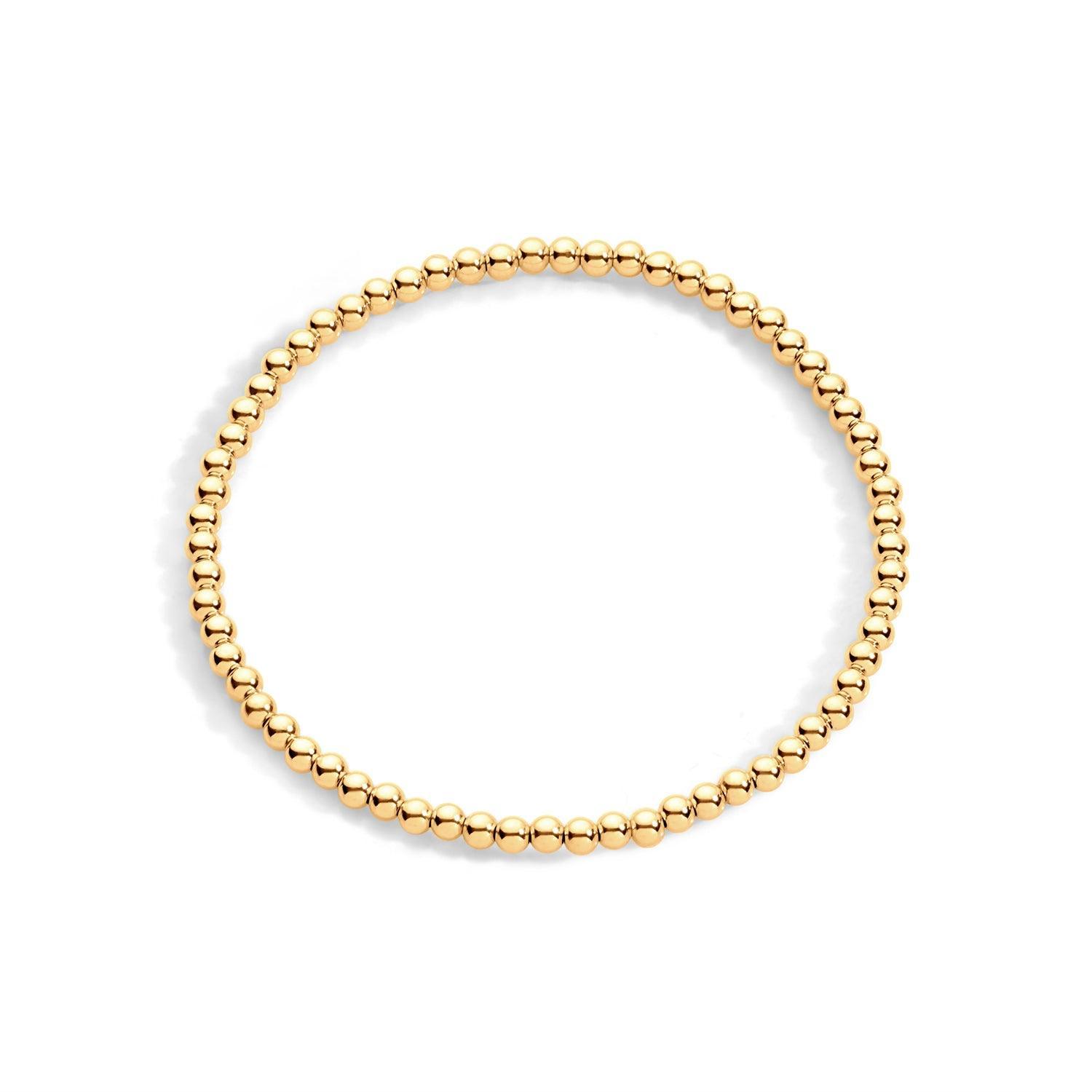 Cheapest 4mm 14k Gold Filled Beaded Bracelet 7