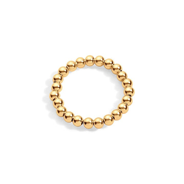 gold filled stretch ring with 3mm beads